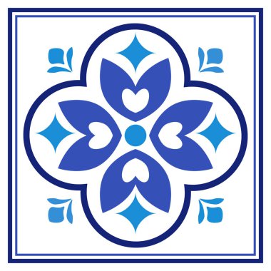 Azulejos Portekiz geleneksel süs taşı