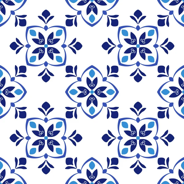 Azulejos portugisisk traditionell prydnads kakel — Stock vektor