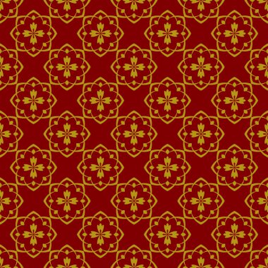 Koyu kırmızı arkaplan ve güzel golg süsleri.