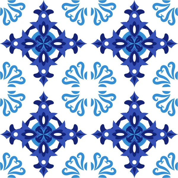 Azulejos azulejos tradicionais portugueses — Vetor de Stock