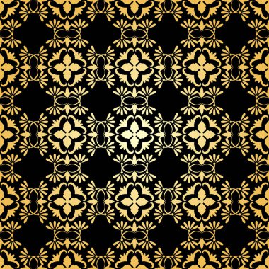 Güzel altın süslemeli siyah arkaplan