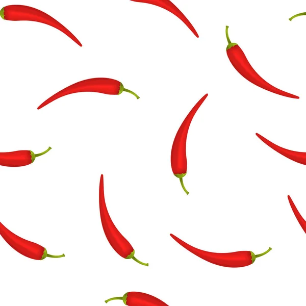 Röd chilipeppar sömlös mönster — Stock vektor