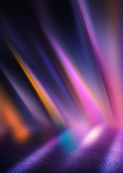 Тёмный Абстрактный Фон Ультрафиолетовым Неоновым Свечением Размытые Неоновые Волны Эффект — стоковое фото
