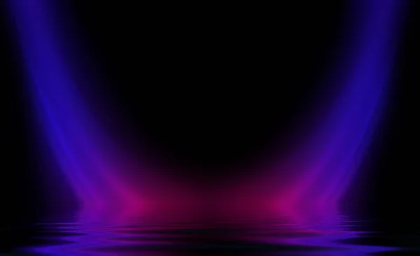 Fondo Futurista Oscuro Abstracto Los Rayos Ultravioletas Multicolores Luz Neón —  Fotos de Stock