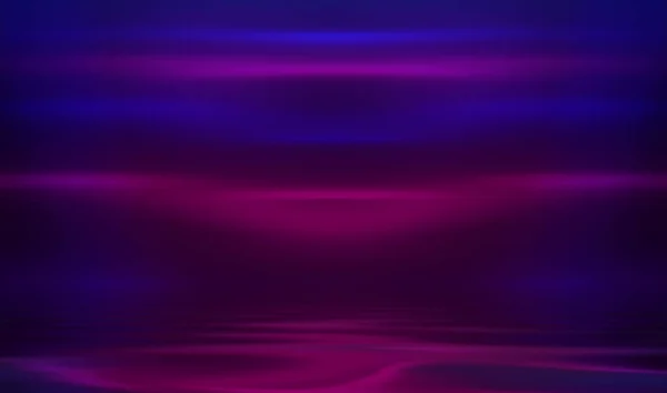 Abstraktní Temné Futuristické Pozadí Ultrafialové Mnohobarevné Paprsky Neonového Světla Odrážejí — Stock fotografie