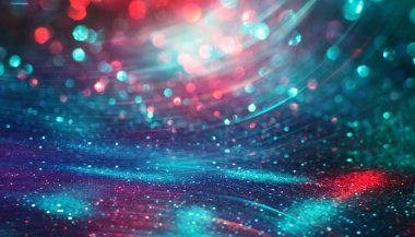 Bulanık soyut arkaplan. Bulanık ışıklar, bokeh. Şablon şablonu. Neon ışığı yüzeye yansıyor. 3d illüstrasyon