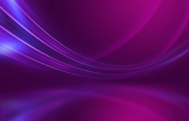 Ultraviyole soyut arka plan. Sahne arkası boş. Fütürist bulanık çizgiler. 3d illüstrasyon