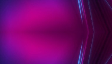 Ultraviyole geometrik çizgileri olan boş, soyut bir arkaplan. Neon ışığı.