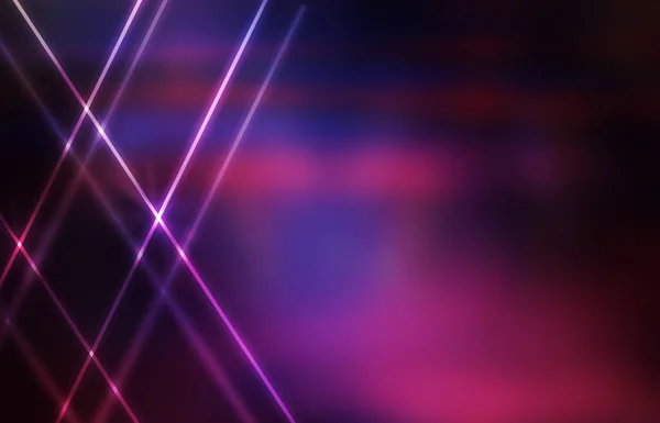 Boş Fütüristik Ultraviyole Geometrik Çizgiler Dalgalarla Soyut Bir Arkaplan Neon — Stok fotoğraf