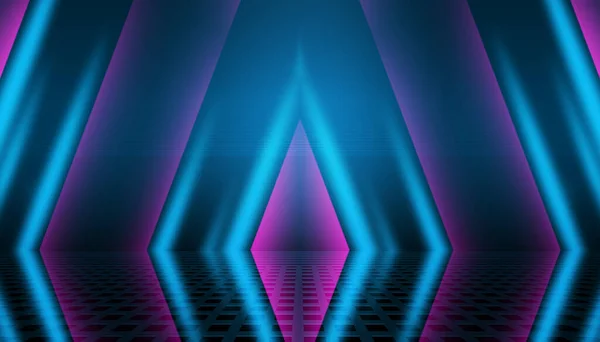 무대의 어두운 추상적 레이저 자외선 — 스톡 사진