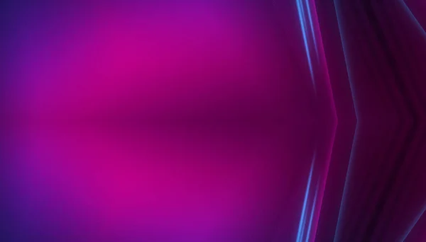 Empty Dark Abstract Background Ultraviolet Geometric Lines Neon Glow — Stock Photo, Image