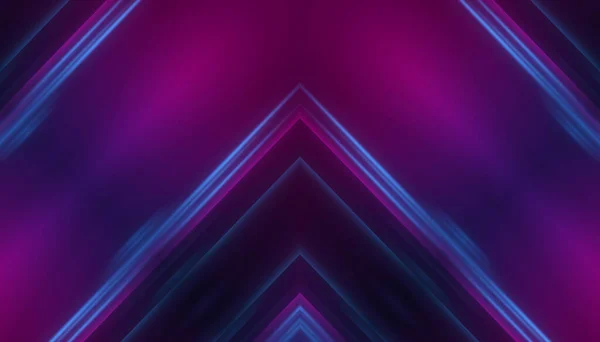 Lege Donkere Abstracte Achtergrond Met Ultraviolette Geometrische Lijnen Neongloed — Stockfoto