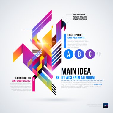 Infographics grafik şablonu