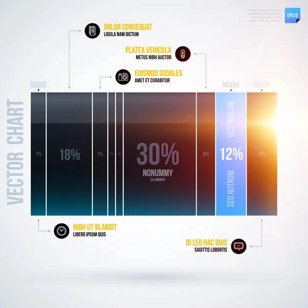 Modèle de graphique infographique. PSE10 — Image vectorielle