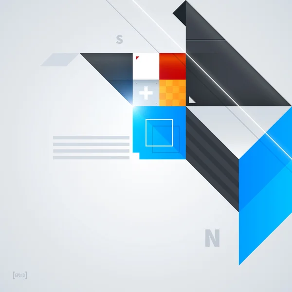 Achtergrond met geometrische vormen — Stockvector