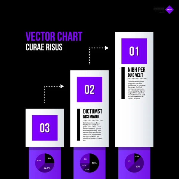 Chart layout with elements — Stock Vector