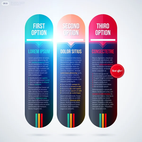 Tres banners verticales — Vector de stock