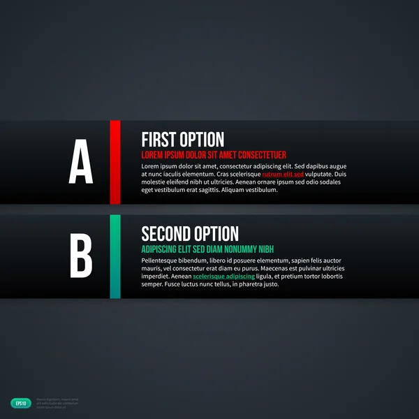 Deux options horizontales — Image vectorielle