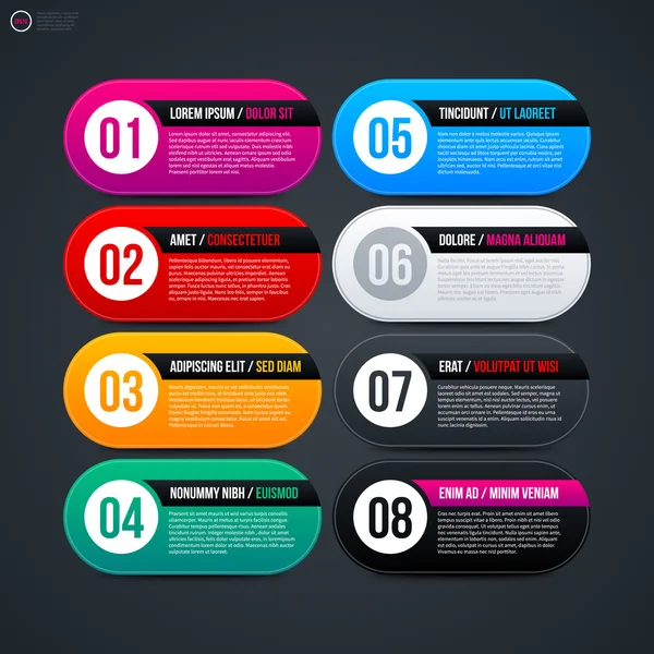 Options for web design — Stock Vector