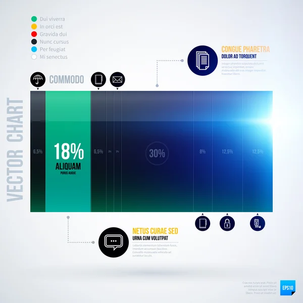 Infographics grafik şablonu. Eps10 — Stok Vektör