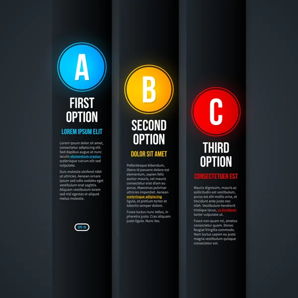 Three vertical banners — Stock Vector