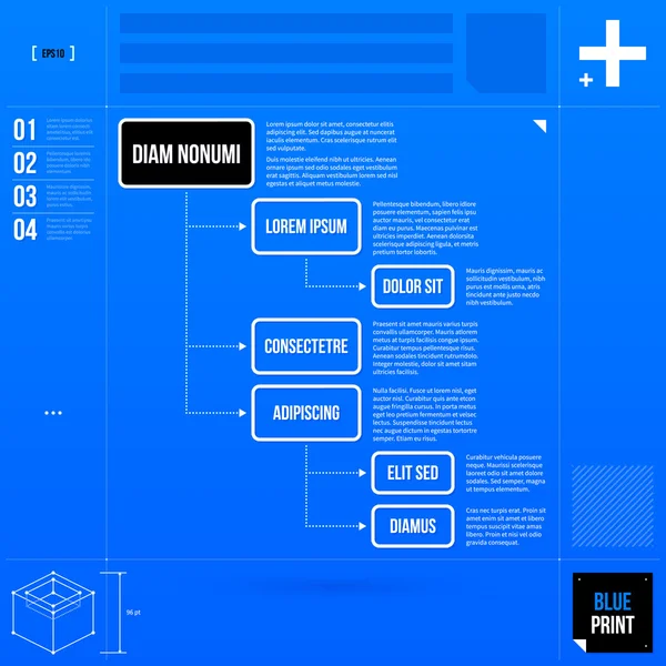 Modèle d'organigramme — Image vectorielle