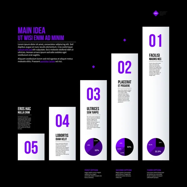 Layout de gráfico com elementos — Vetor de Stock