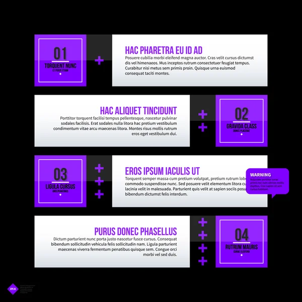 Plantilla gráfica con elementos — Vector de stock