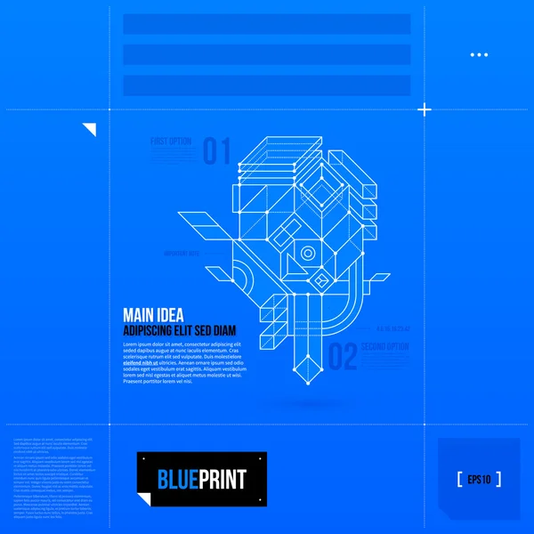 Elemento in stile blueprint — Vettoriale Stock