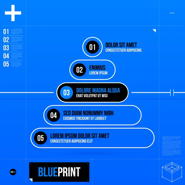 Pyramid chart template — Stock Vector