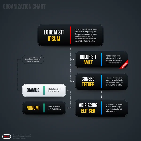 Enkelt organisationsschema — Stock vektor