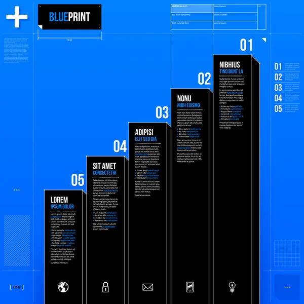 Vector chart template — Stock Vector