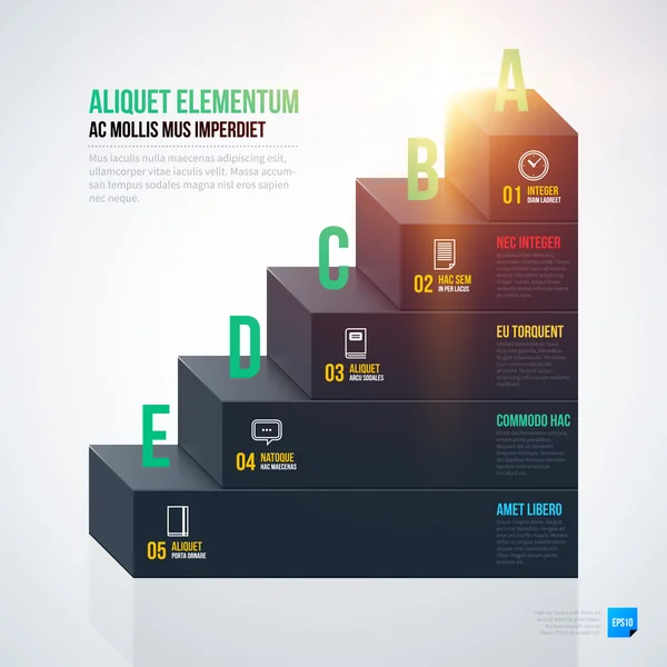 Diagrammvorlage auf weiß — Stockvektor