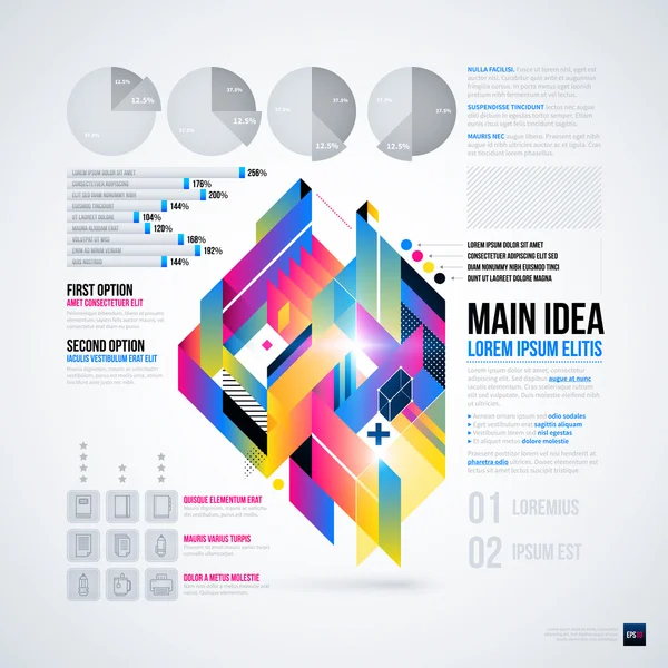 Modèle de graphique infographique — Image vectorielle