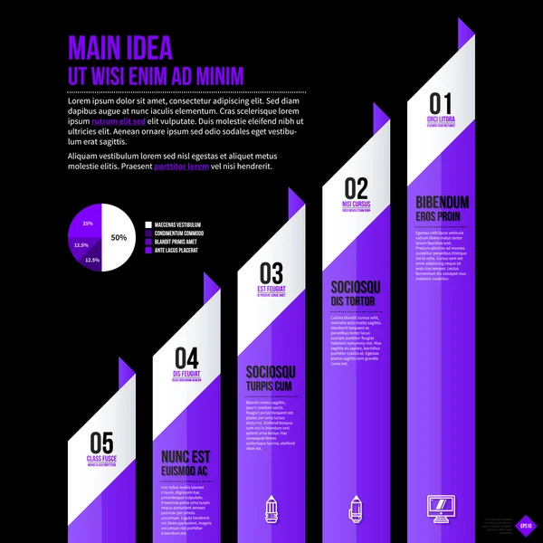 Grafik düzeni elemanları ile — Stok Vektör