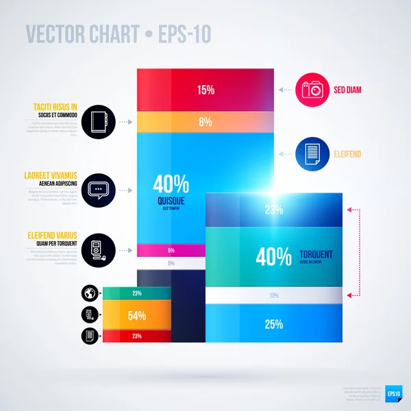 Modèle de graphique infographique — Image vectorielle