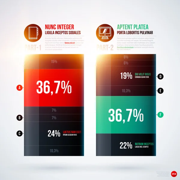 Modèle de graphique infographique — Image vectorielle