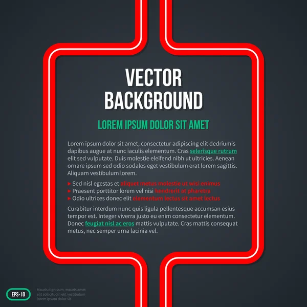 Deux bandes rouges — Image vectorielle