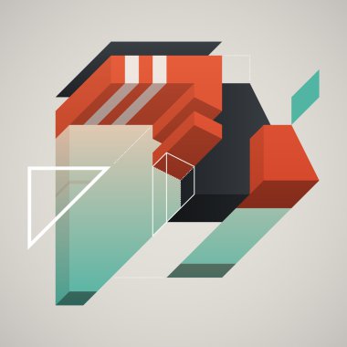 3D tasarım öğesi soyut.