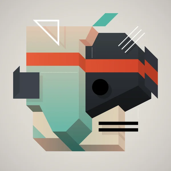 Elemento de diseño 3d abstracto . — Vector de stock