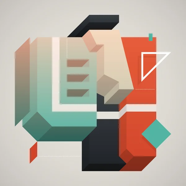 Elemento de diseño 3d abstracto . — Vector de stock