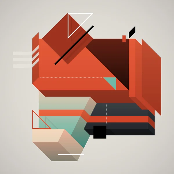 Elemento de diseño 3d abstracto . — Vector de stock