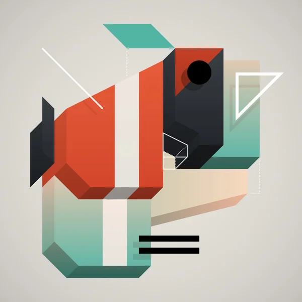 Elemento de diseño 3d abstracto . — Vector de stock