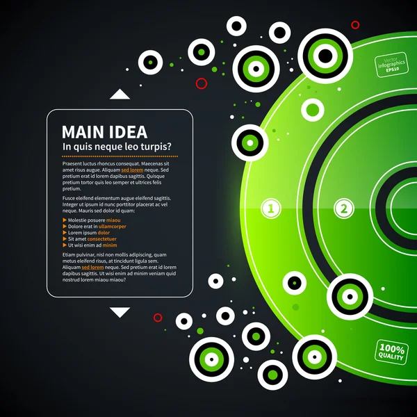 Layout de negócios moderno com formas verdes — Vetor de Stock