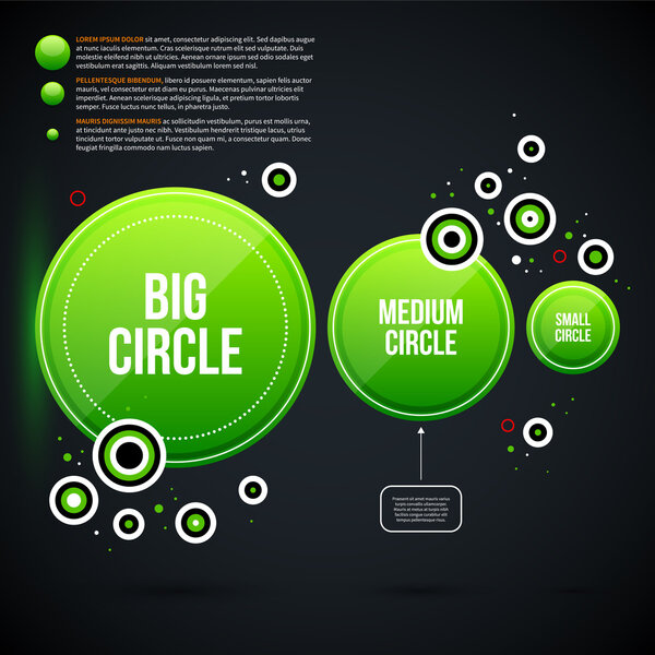 Современная бизнес-планировка с зелеными формами
