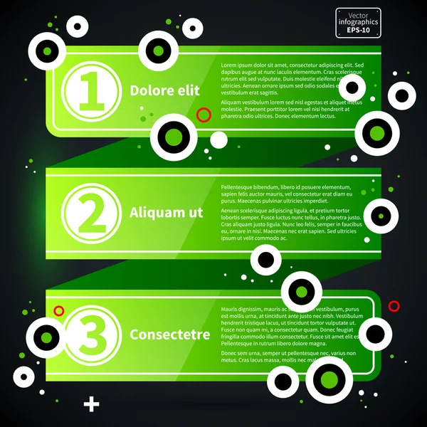 De moderne zakenwereld lay-out met groene vormen — Stockvector