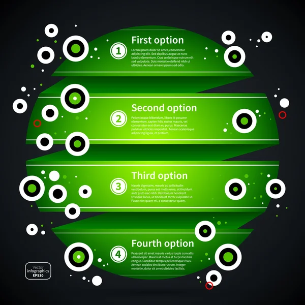 Layout de negócios moderno com formas verdes — Vetor de Stock