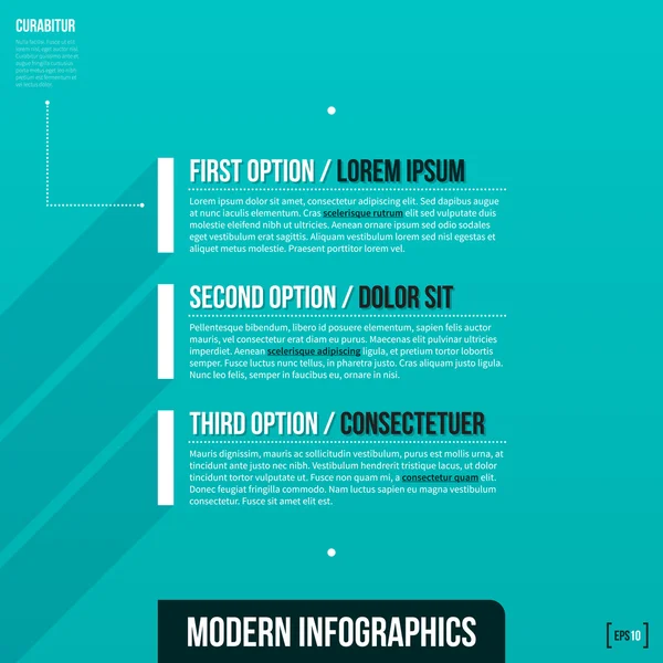 Mise en page moderne avec trois options . — Image vectorielle