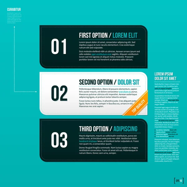 Moderne lay-out met drie banners. — Stockvector