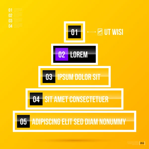 Pyramid chart template — Stock Vector